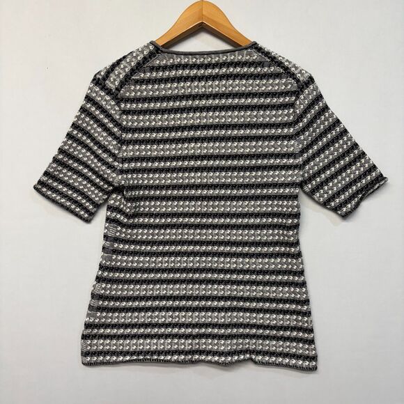 MM. Lafleur Women Short Sleeve Blouse Knit Top Shirt Size Large Cotton D049 -30 - Picture 9 of 13